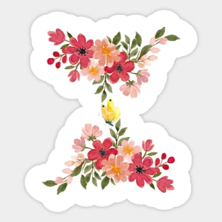 Time flowers Sticker